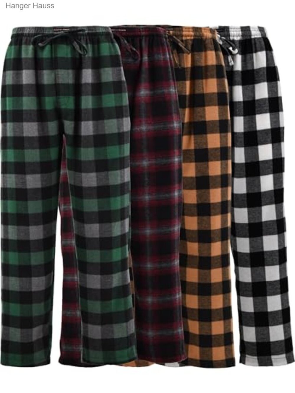 Men's Flannel Drawstring Pajama Pants - Brushed Cotton, Relaxed Fit